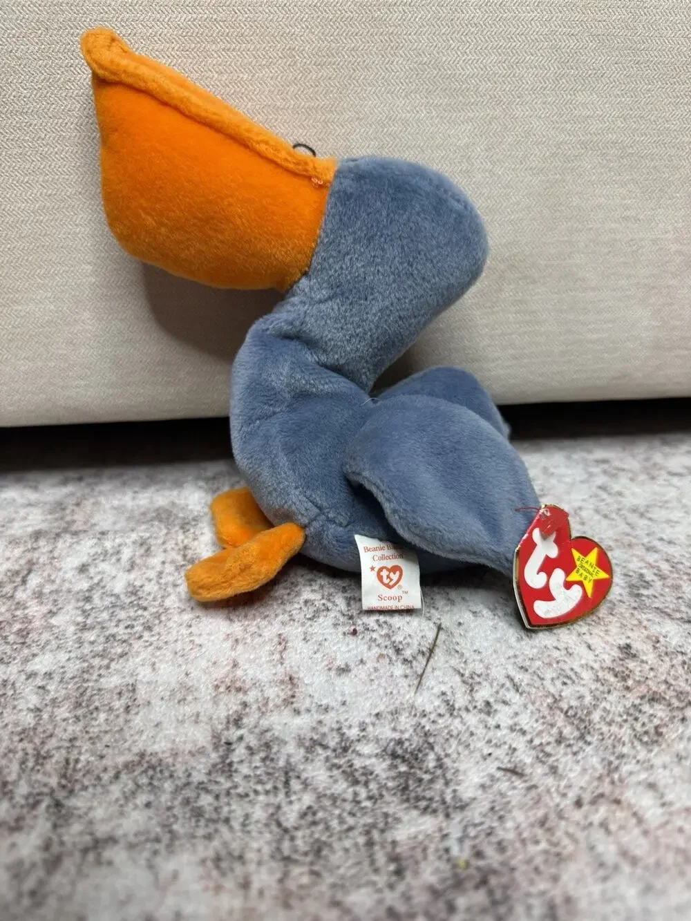 Ty Scoop the Pelican Beanie Babies RARE/RETIRED 1996 W/TAGS Errors